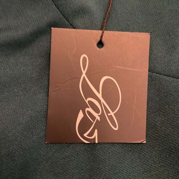 La Femme Green One Shoulder Gown 28176  Size 2 New - Picture 5 of 6